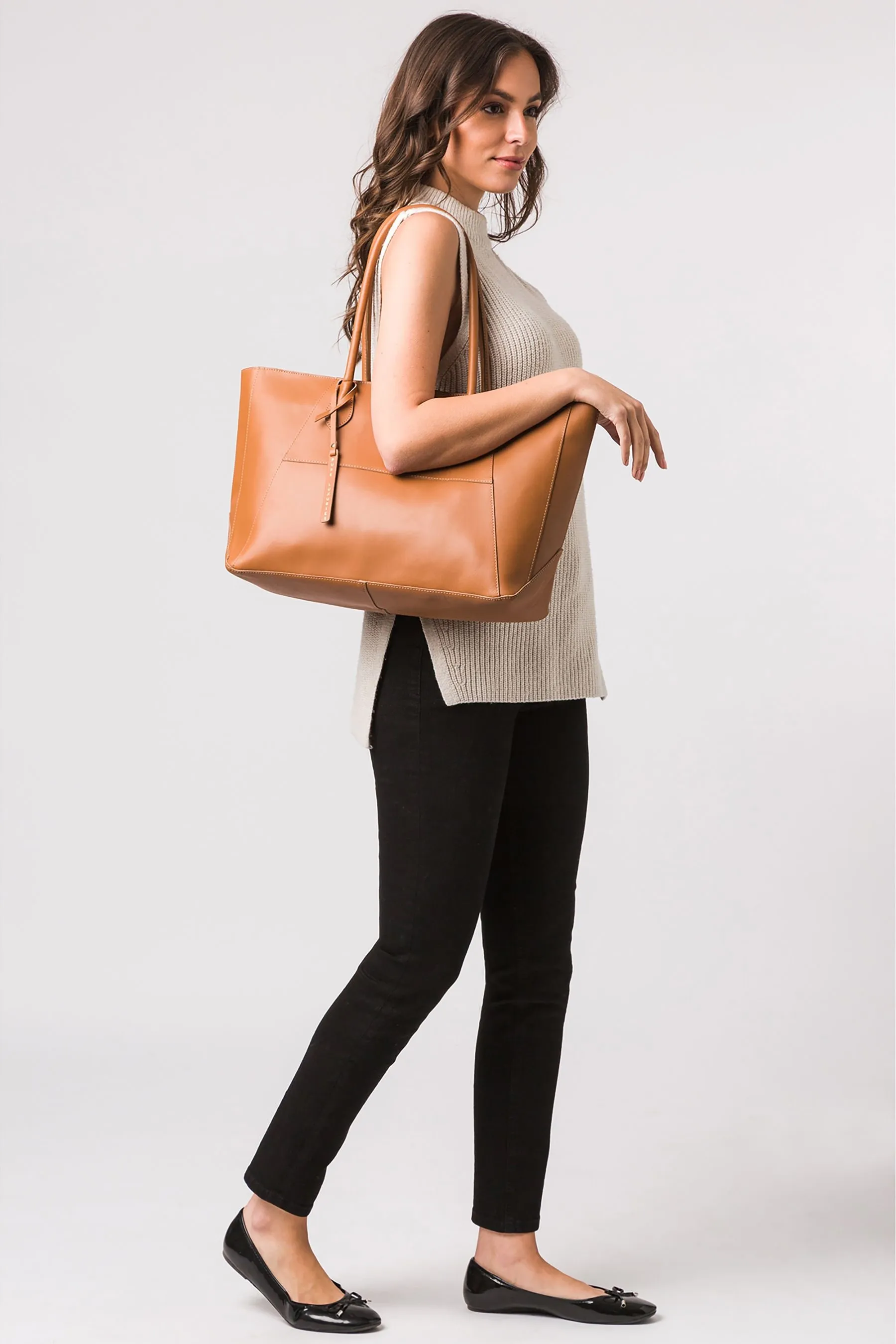 Pure Luxuries London - Storrington - Borsa tote in pelle con concia vegetale