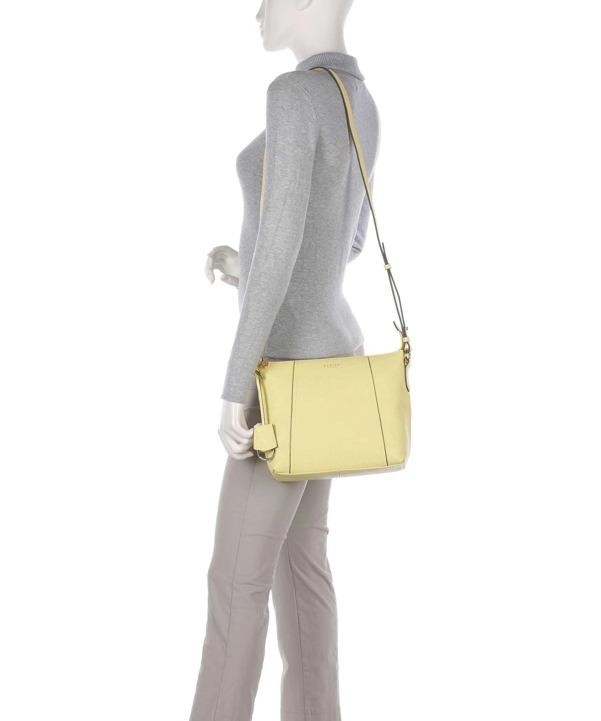  Radley London Wood Street 2.0 Borsa a tracolla pelle granulata giallo  