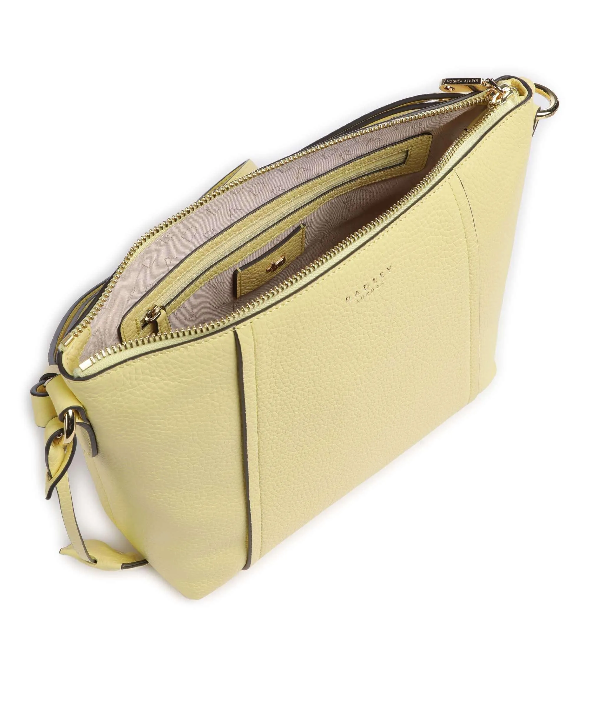  Radley London Wood Street 2.0 Borsa a tracolla pelle granulata giallo  
