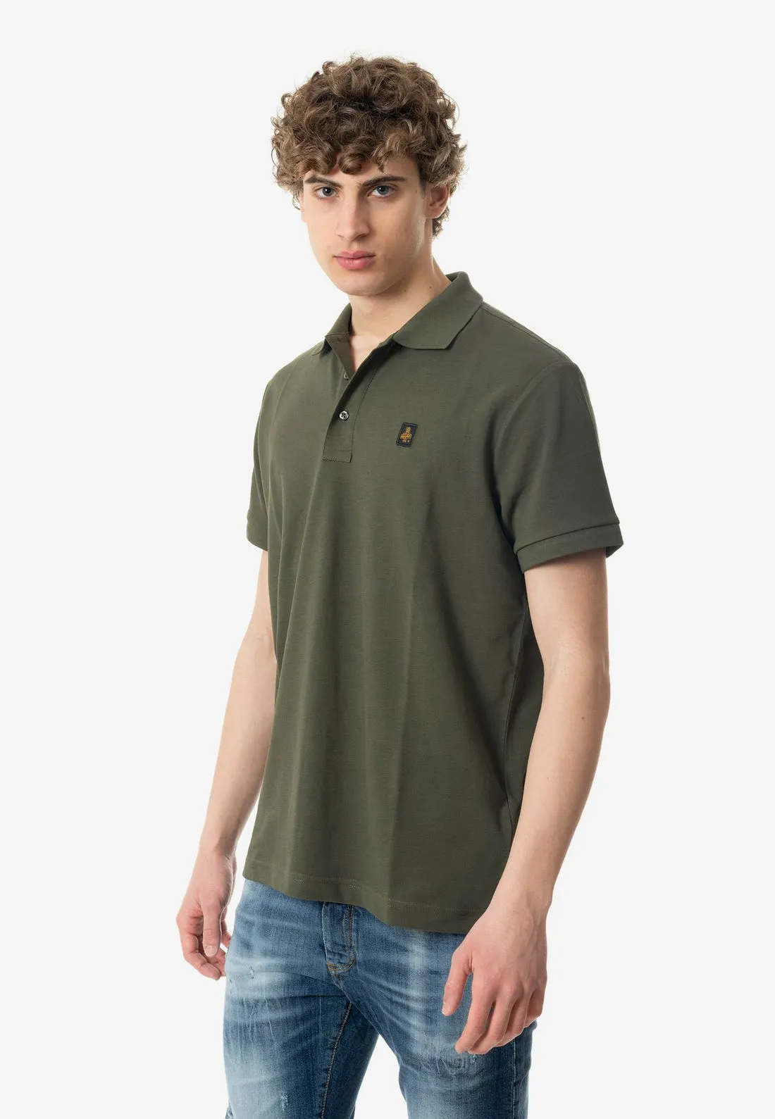 Refrigiwear uomo polo Kurt RM0T25900PX9032 e03560 Verde Militare