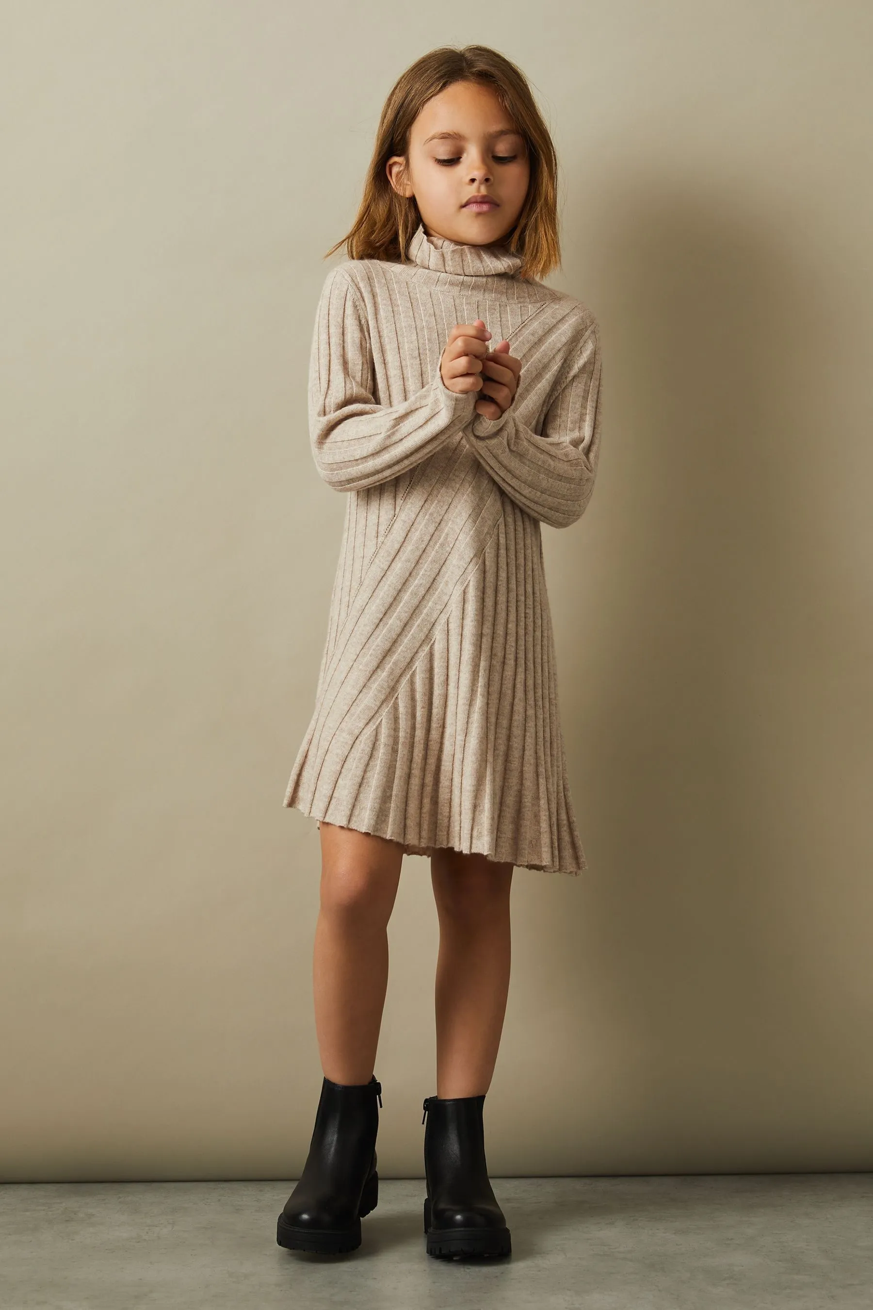 Reiss Cady Knitted Collo alto Vestito    