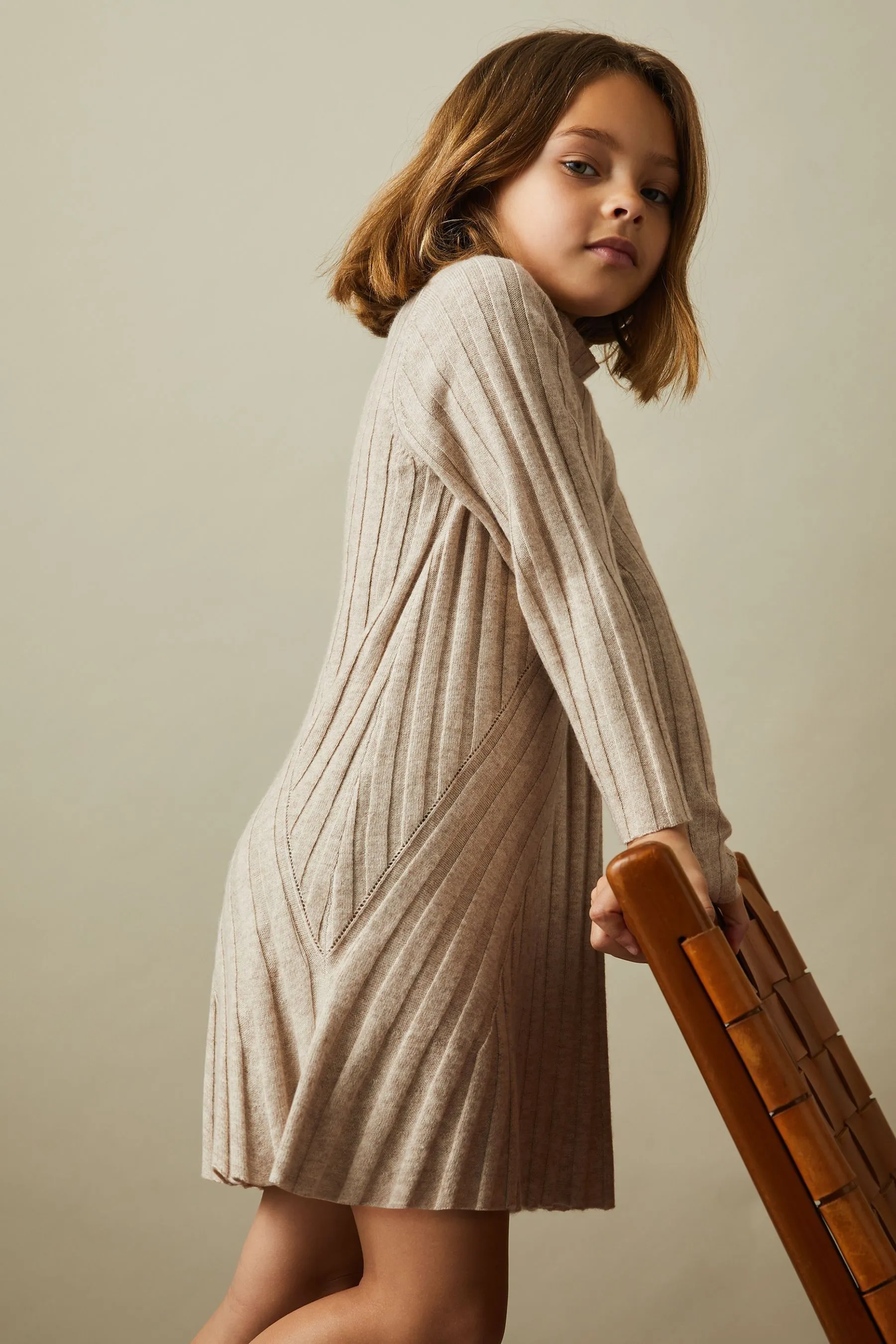 Reiss Cady Knitted Collo alto Vestito    