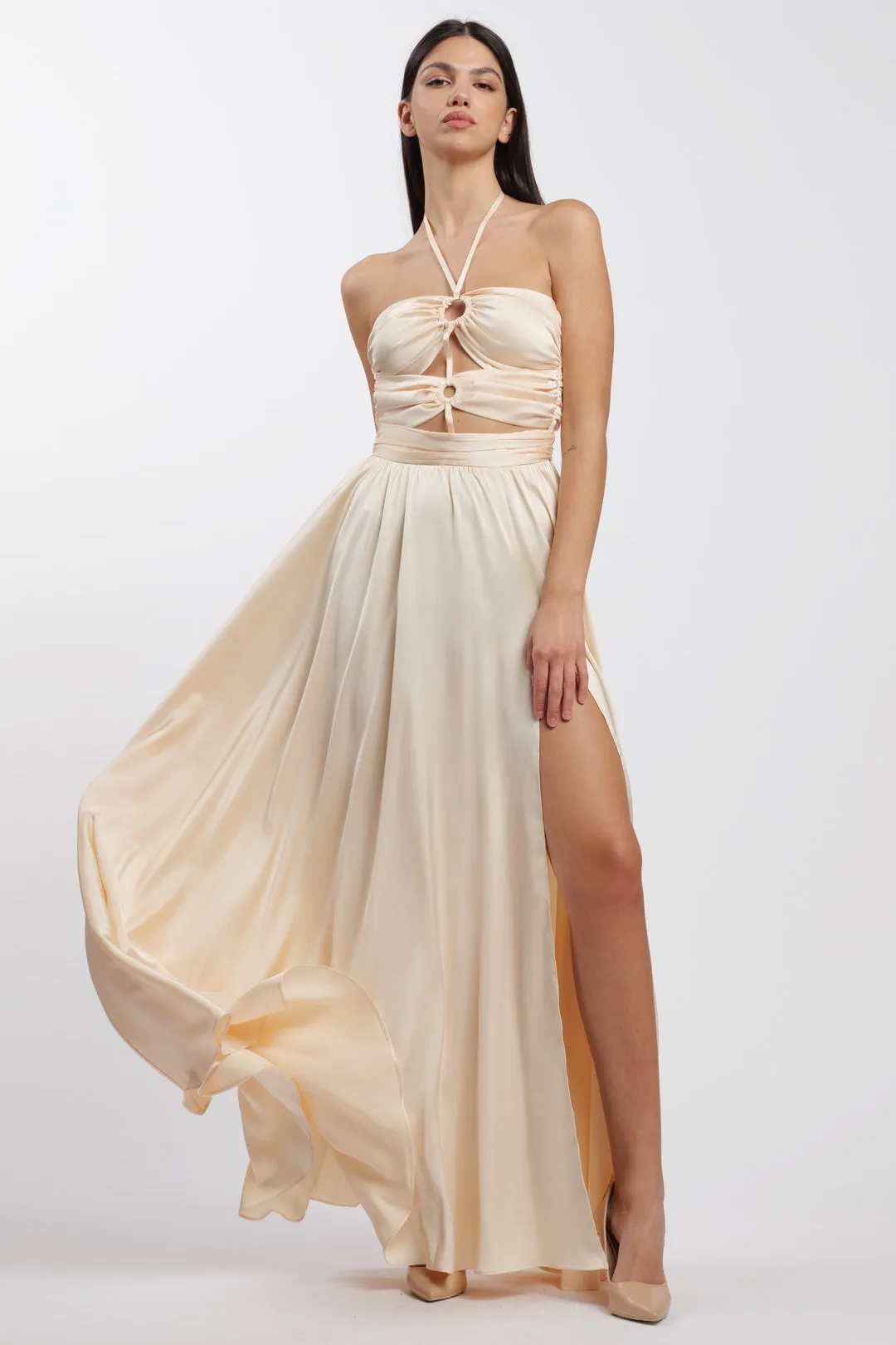 Rings Dress Cream-