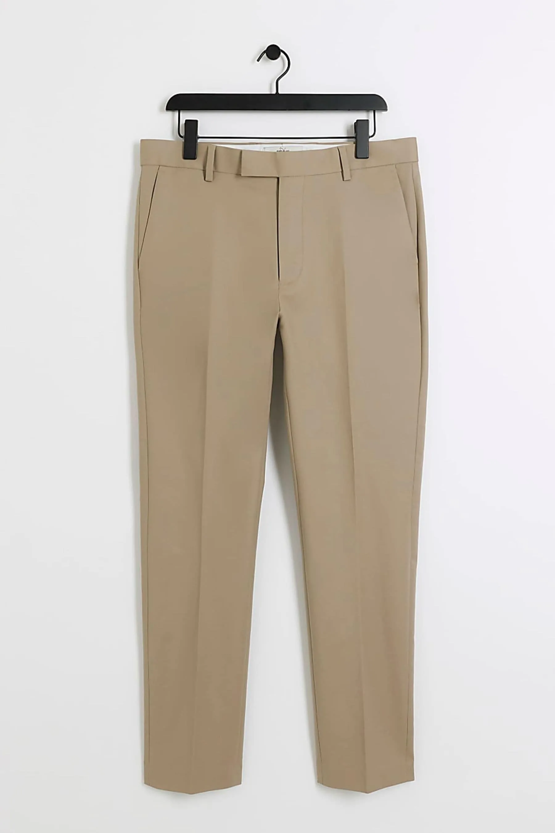 River Island - Pantaloni chino stretti in fondo con anelli per cintura