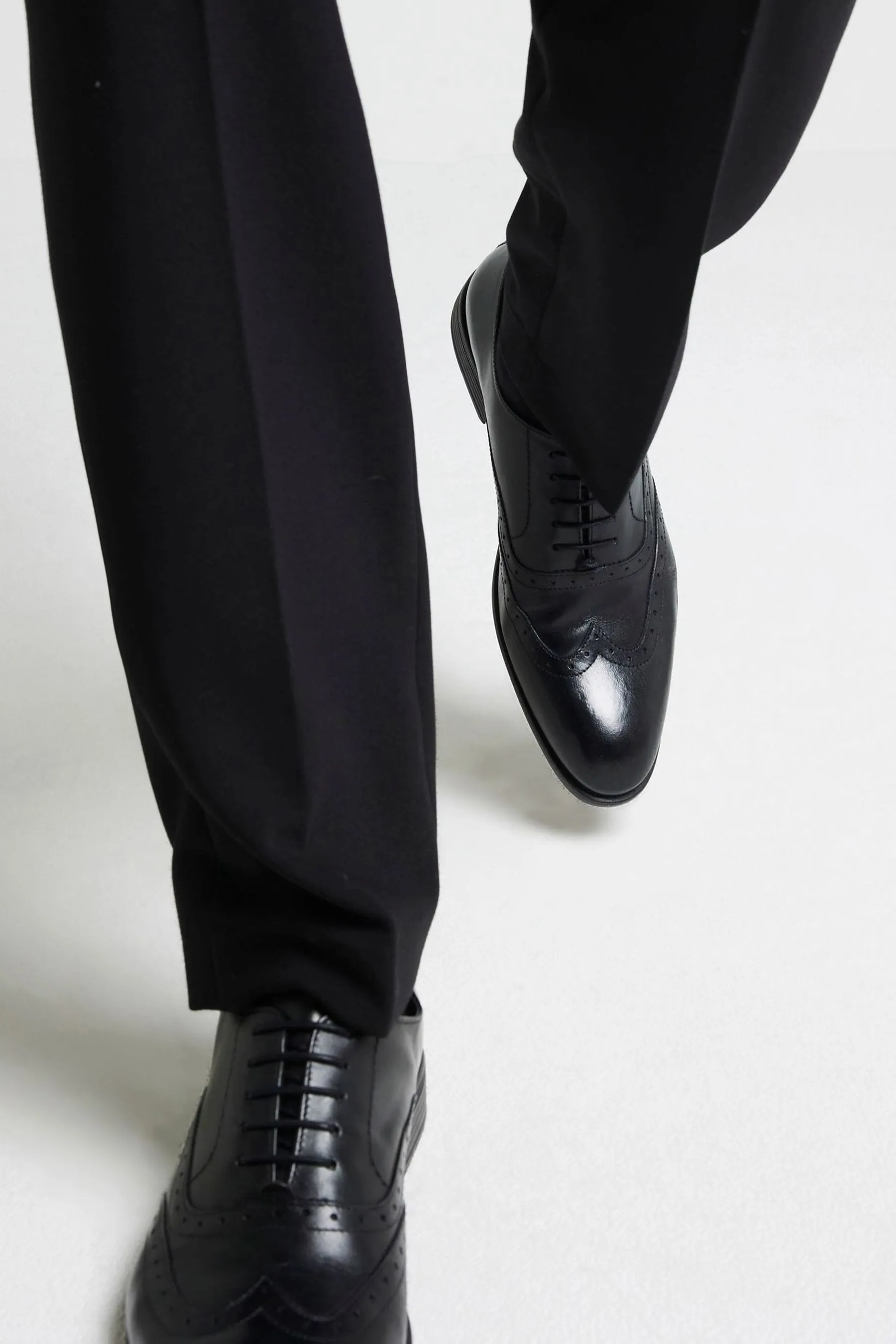 River Island - Scarpe derby in pelle Pizzo stile brogue