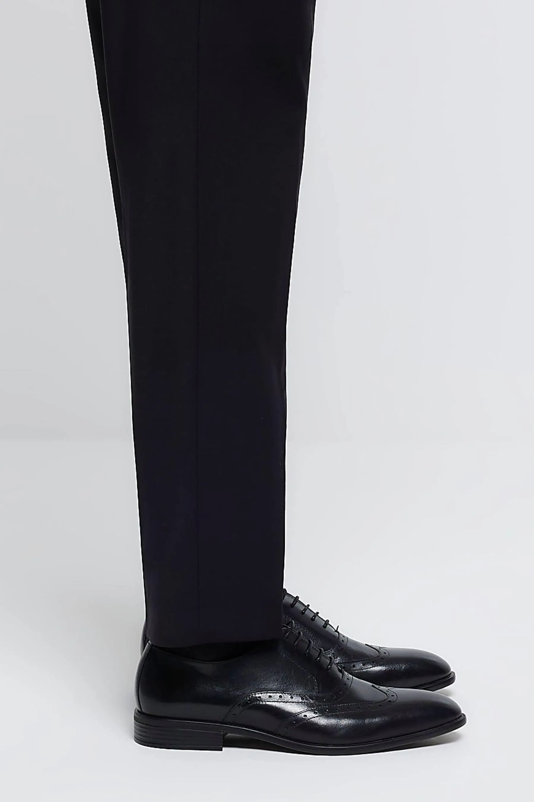 River Island - Scarpe derby in pelle Pizzo stile brogue