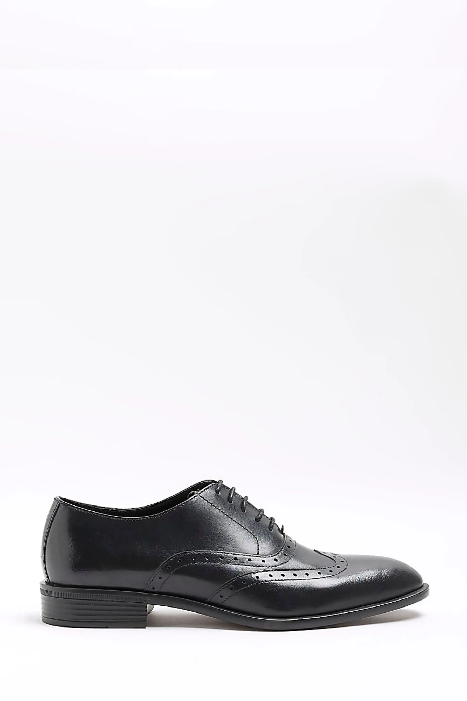 River Island - Scarpe derby in pelle Pizzo stile brogue