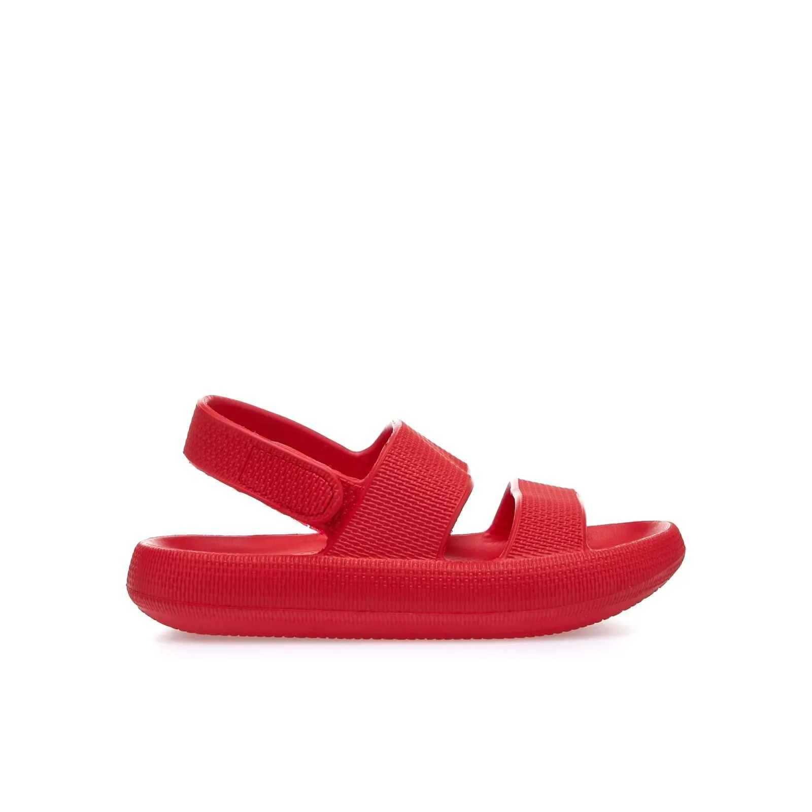 Sandali bimba rossi da mare in gomma con velcro