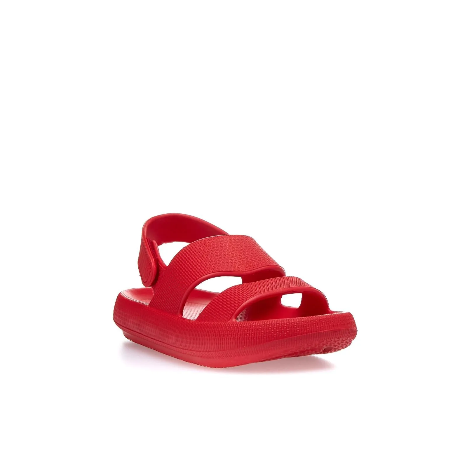 Sandali bimba rossi da mare in gomma con velcro