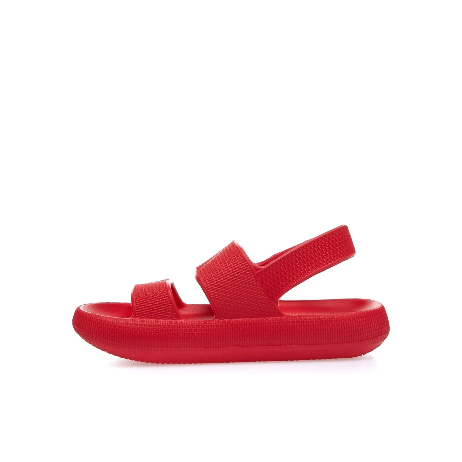 Sandali bimba rossi da mare in gomma con velcro