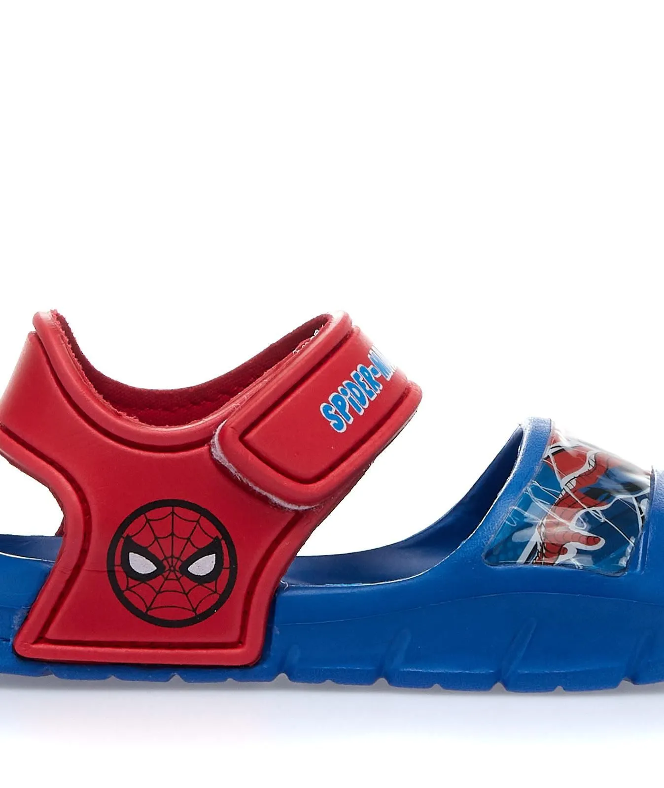 Sandali da mare in gomma blu e rossi Spiderman