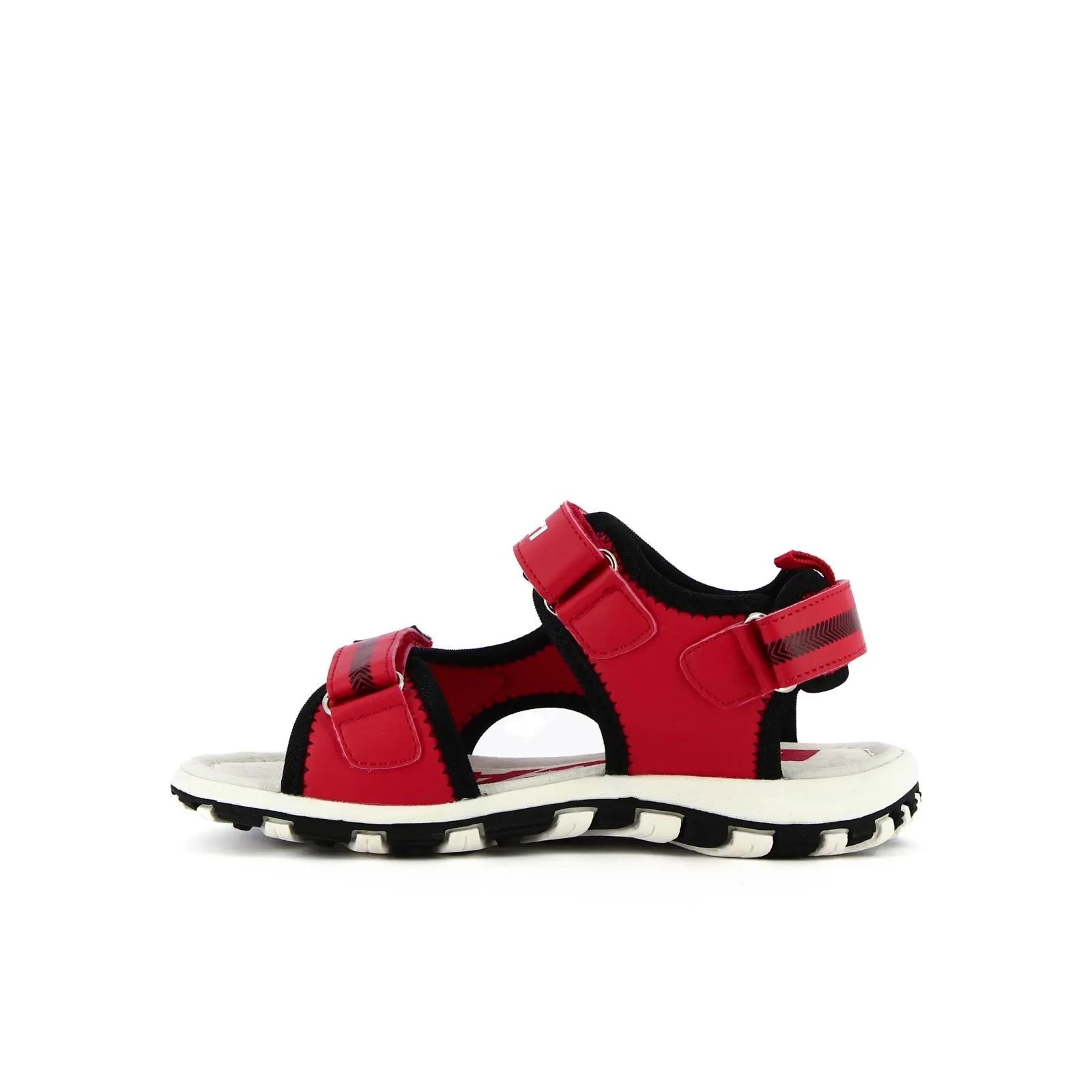 Sandali rossi da bambino con velcro e logo