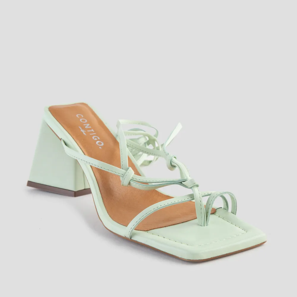 SANDALO LACE UP VERDE MENTA