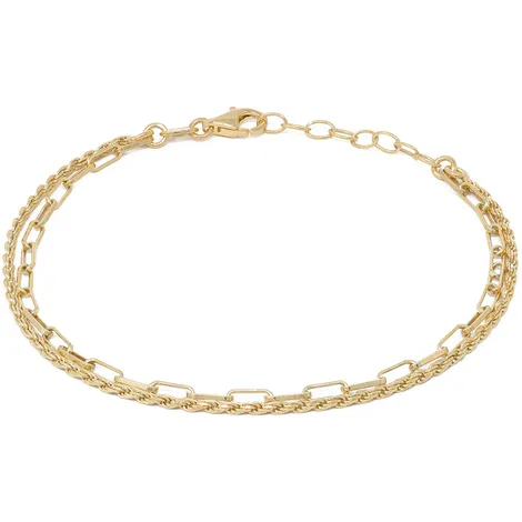 SARNIORO Doppio Bracciale in argento925 gold 