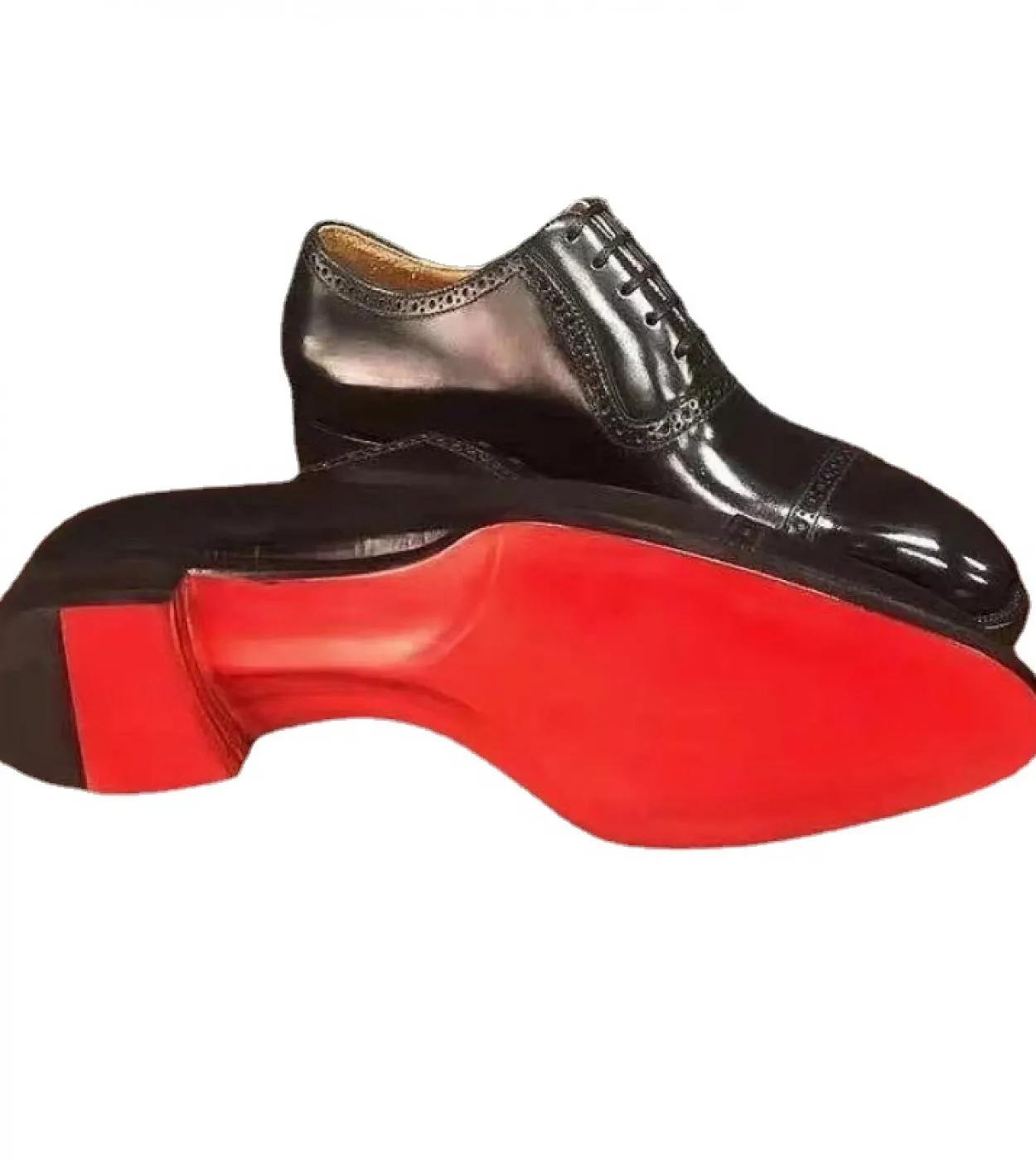 Scarpe brogue con suola rossa da uomo marrone nero punta tonda stringate scarpe da sposa scarpe da uomo daffari spedizione grat