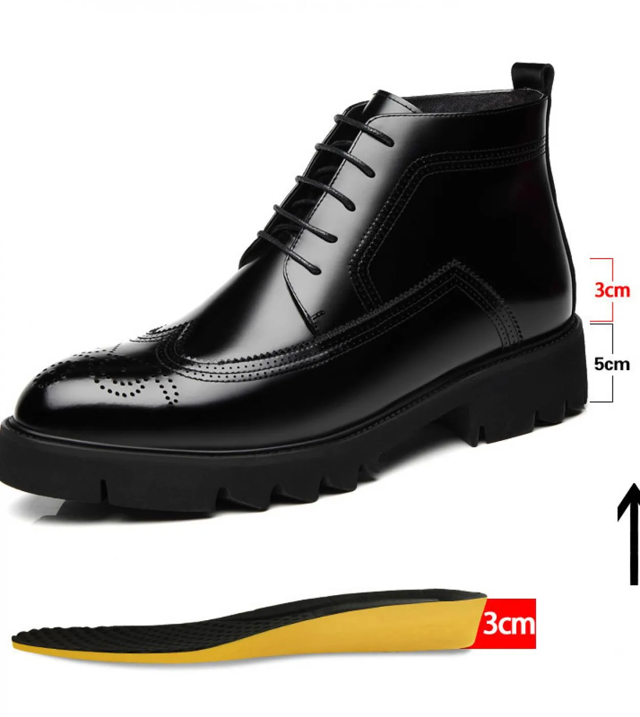 Scarpe brogue in pelle Scarpe invernali da uomo Scarpe invernali Stivali da uomo in pelle Stivali da uomo Stivali da uomo