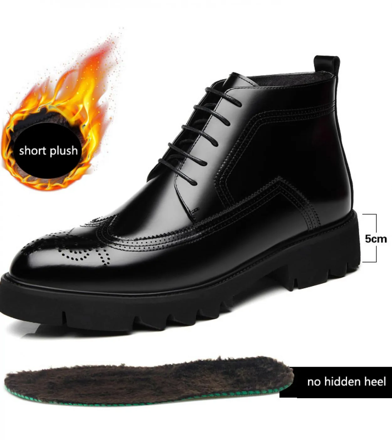 Scarpe brogue in pelle Scarpe invernali da uomo Scarpe invernali Stivali da uomo in pelle Stivali da uomo Stivali da uomo