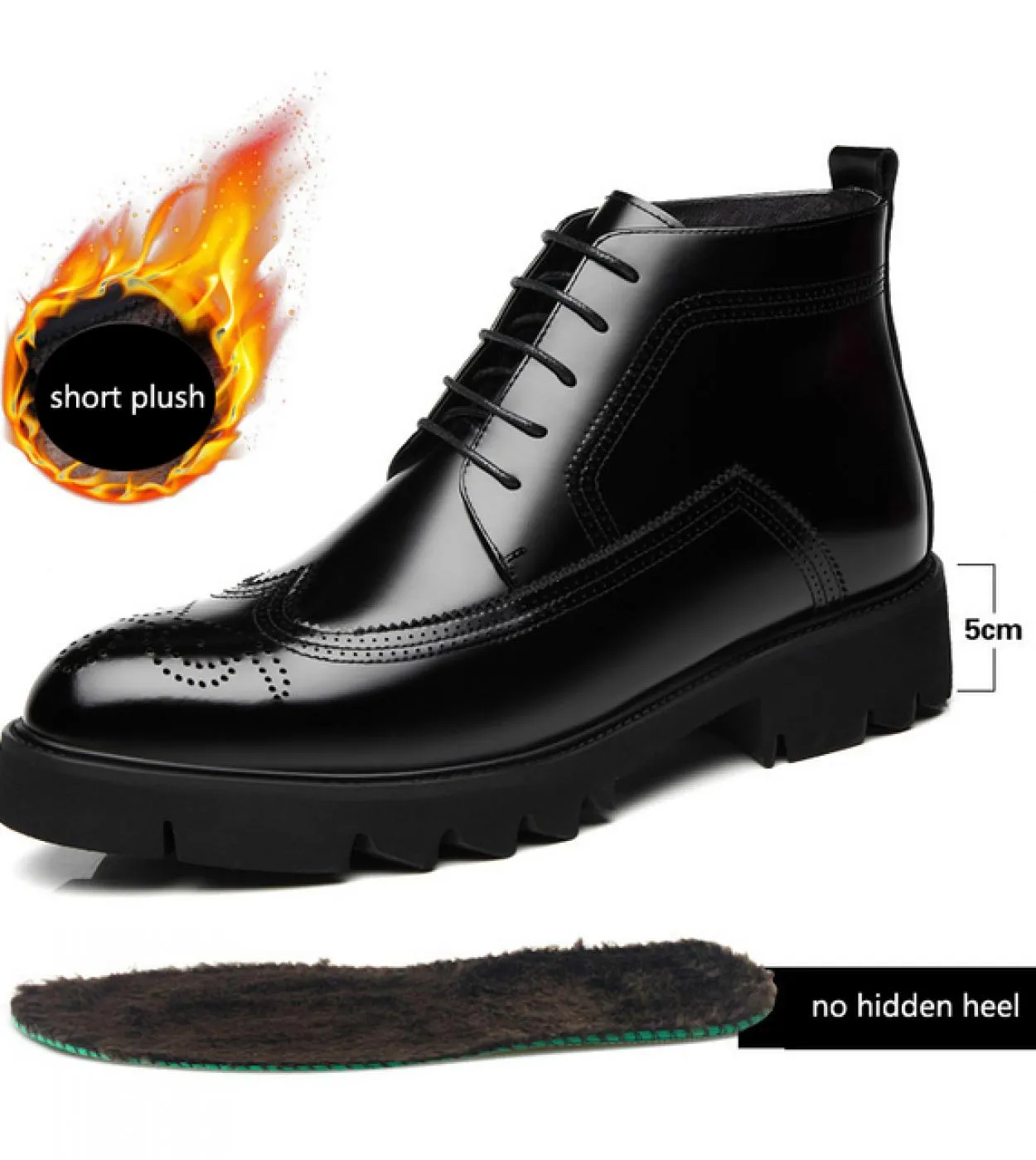 Scarpe brogue in pelle Scarpe invernali da uomo Scarpe invernali Stivali da uomo in pelle Stivali da uomo Stivali da uomo
