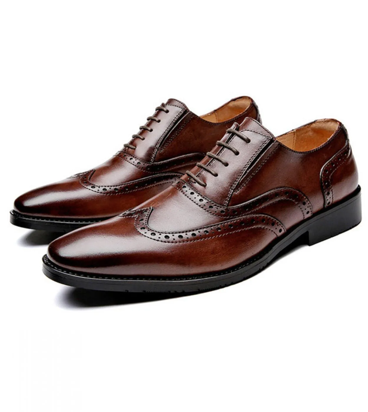 Scarpe brogue Scarpe da uomo Pu Tinta unita Moda Business Casual Quotidiano Classico Cuciture intagliate Scarpe eleganti stringa