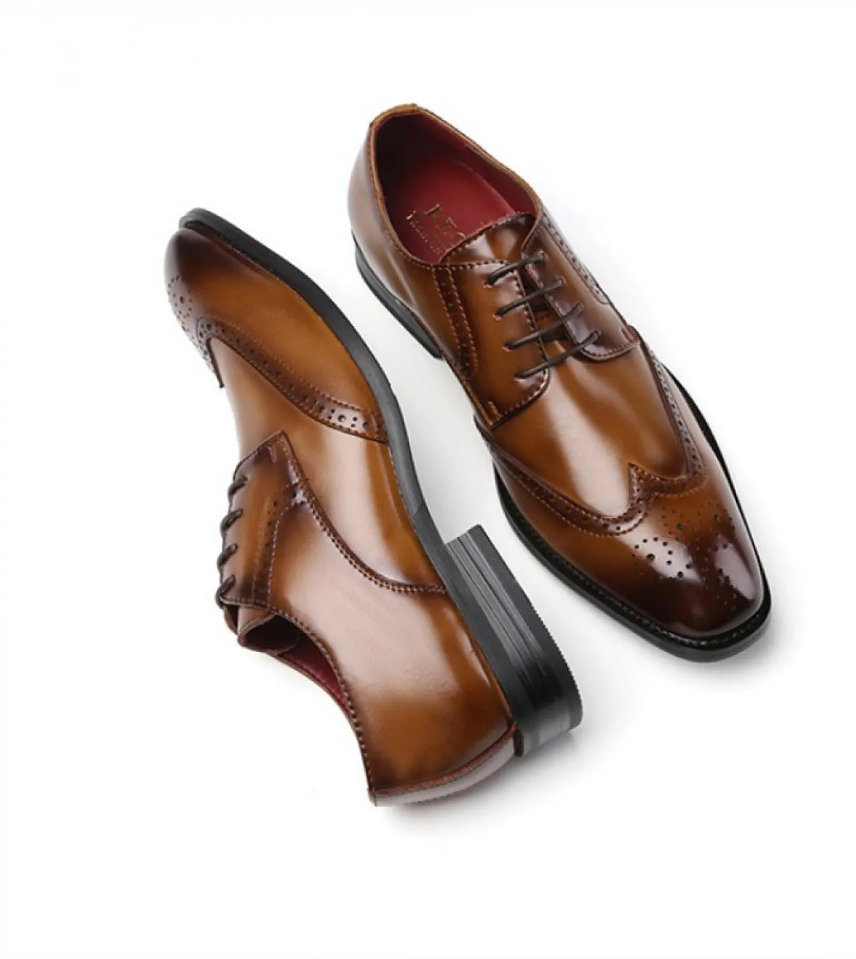 Scarpe brogue Scarpe da uomo Pu Tinta unita Moda Classico Business Casual Pendolare Hollow Wingtip Stringate Scarpe eleganti der
