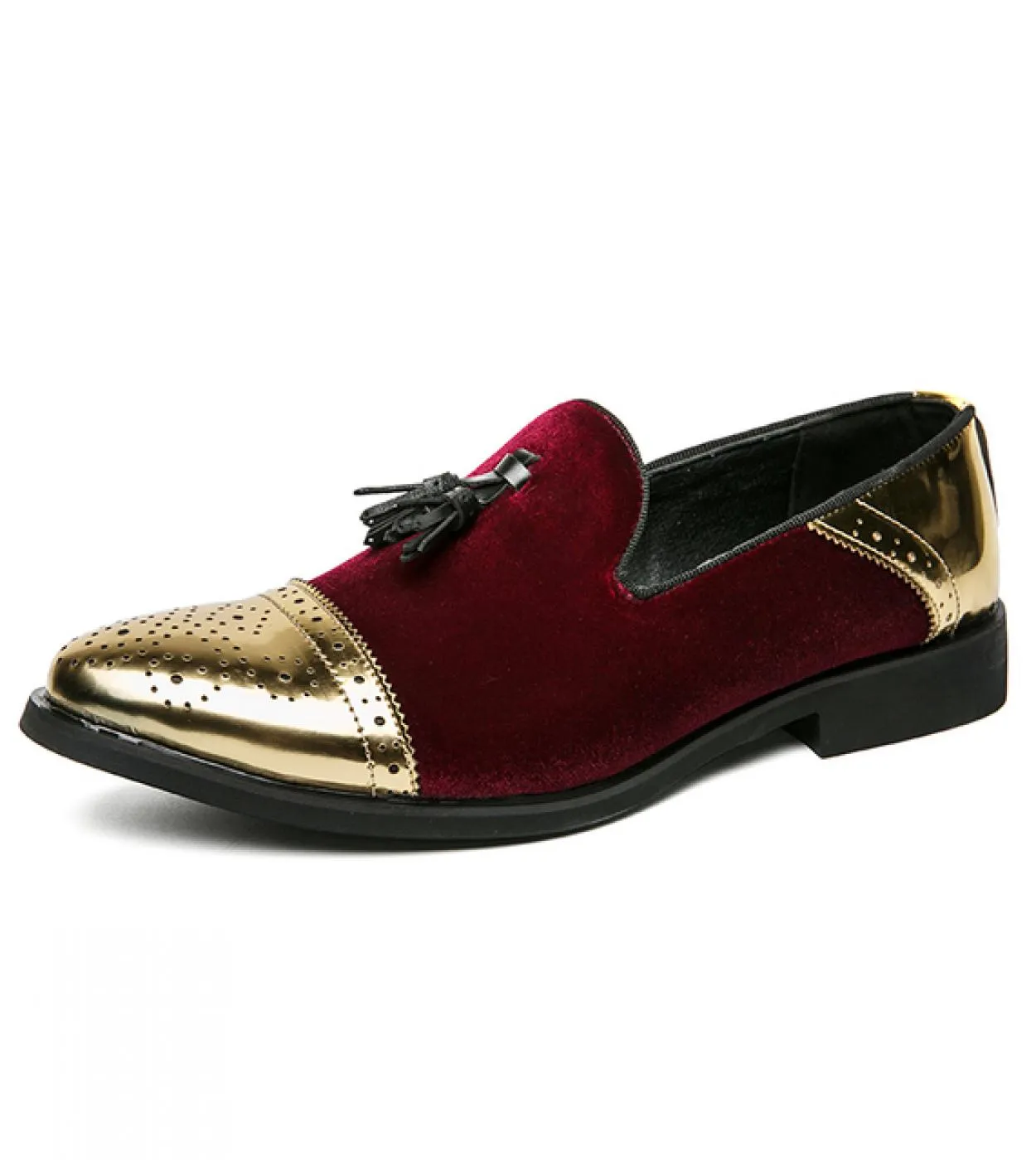 Scarpe casual da uomo in pelle lucida Tendenza moda Mocassini da uomo Personalità Mocassini Traspirante Slip On Colori misti Gui
