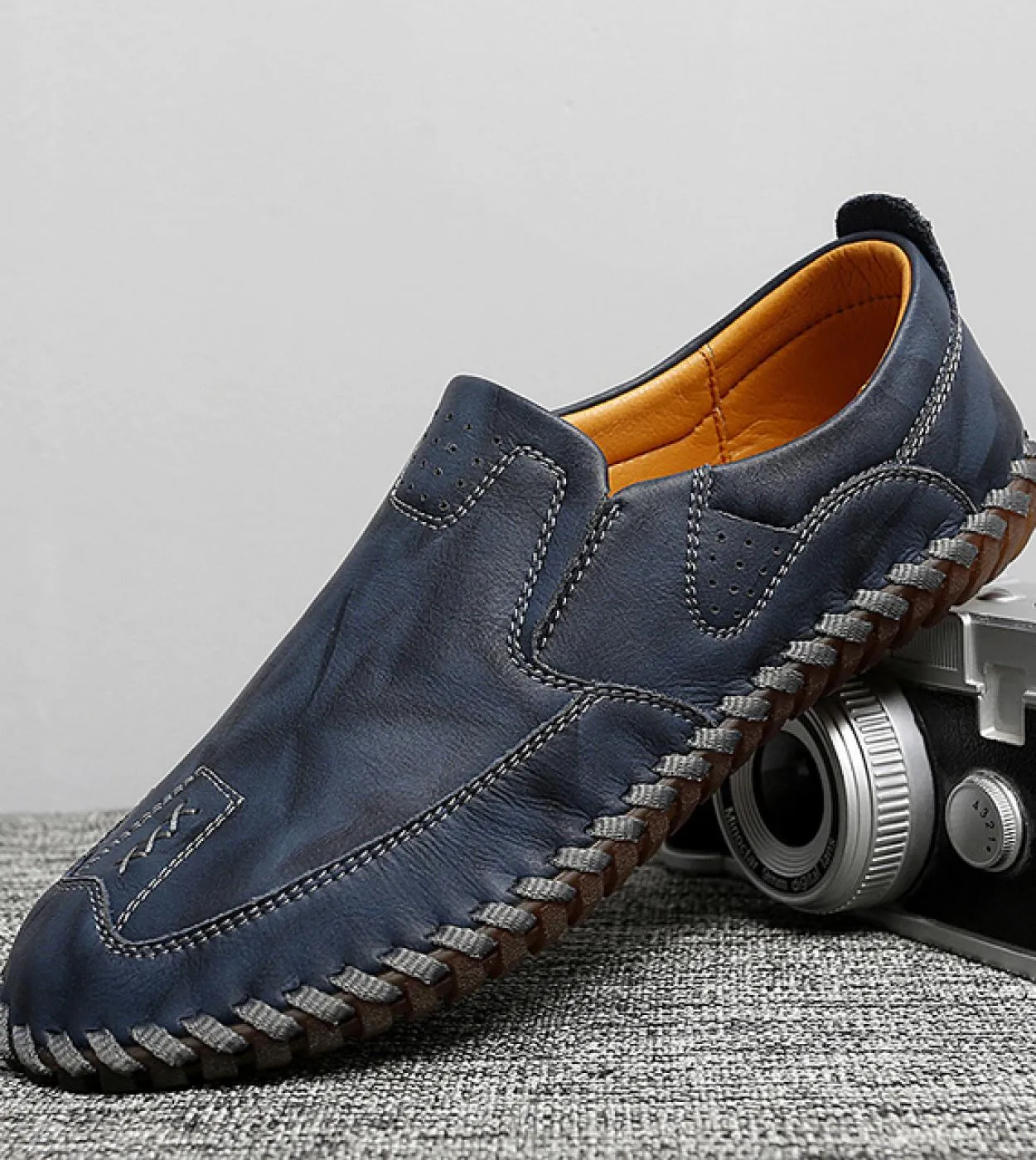 Scarpe da barca da uomo Mocassini Mocassini da uomo in pelle Sneakers leggere Scarpe da guida traspiranti italiane Scarpe casual