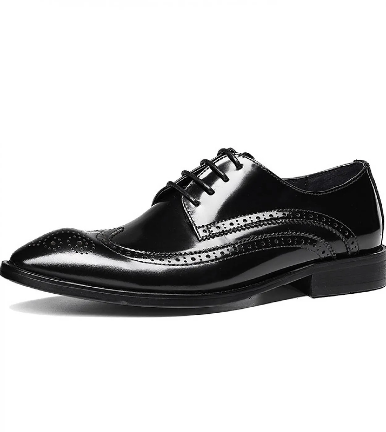 Scarpe eleganti da uomo blu nero Scarpe brogue da sposa in pelle Scarpe da uomo fatte a mano da sposa