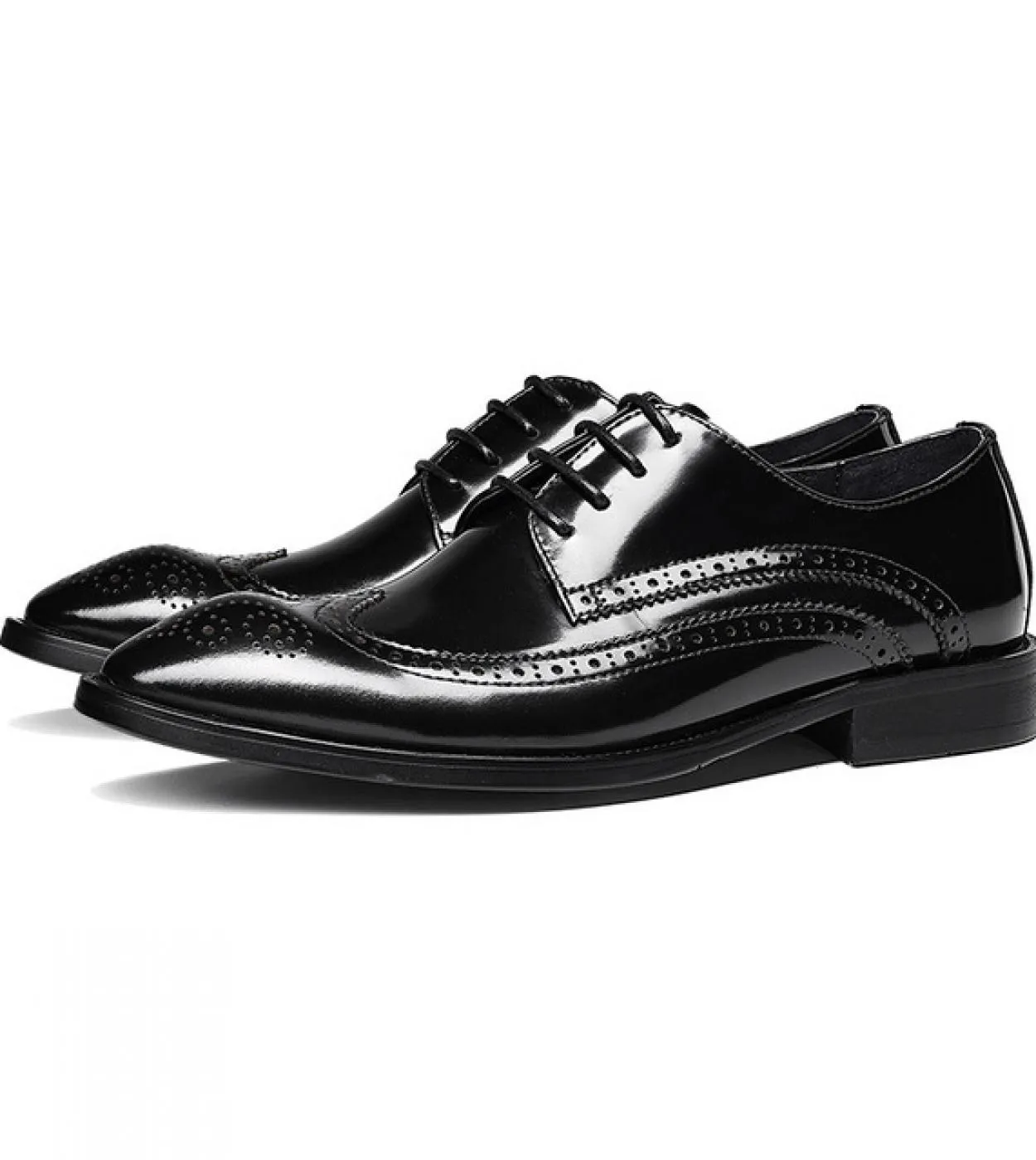 Scarpe eleganti da uomo blu nero Scarpe brogue da sposa in pelle Scarpe da uomo fatte a mano da sposa