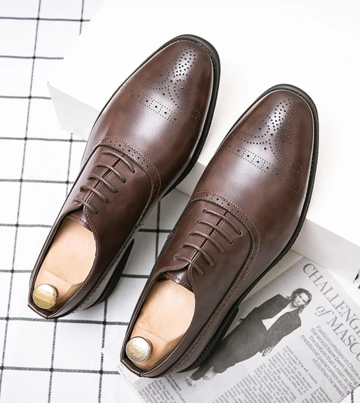Scarpe eleganti marroni da uomo Scarpe eleganti marroni da uomo Saldi Scarpe brogue marroni da uomo Scarpe eleganti da uomo