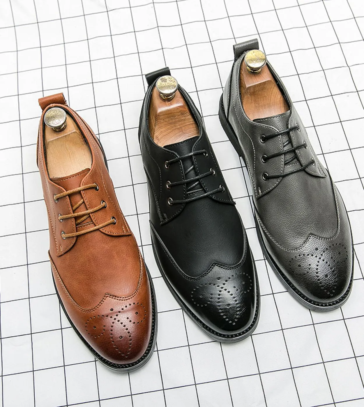 Scarpe in pelle a punta britanniche Scarpe da uomo in pelle Oxford da uomo Scarpe da uomo in pelle da lavoro formali Scarpe bass