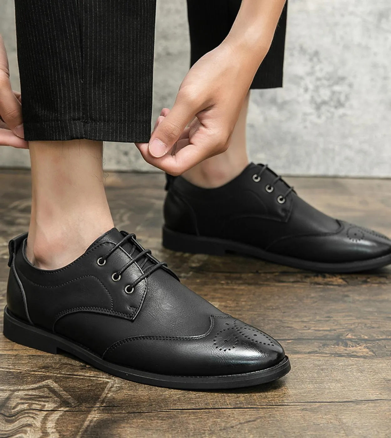 Scarpe in pelle a punta britanniche Scarpe da uomo in pelle Oxford da uomo Scarpe da uomo in pelle da lavoro formali Scarpe bass