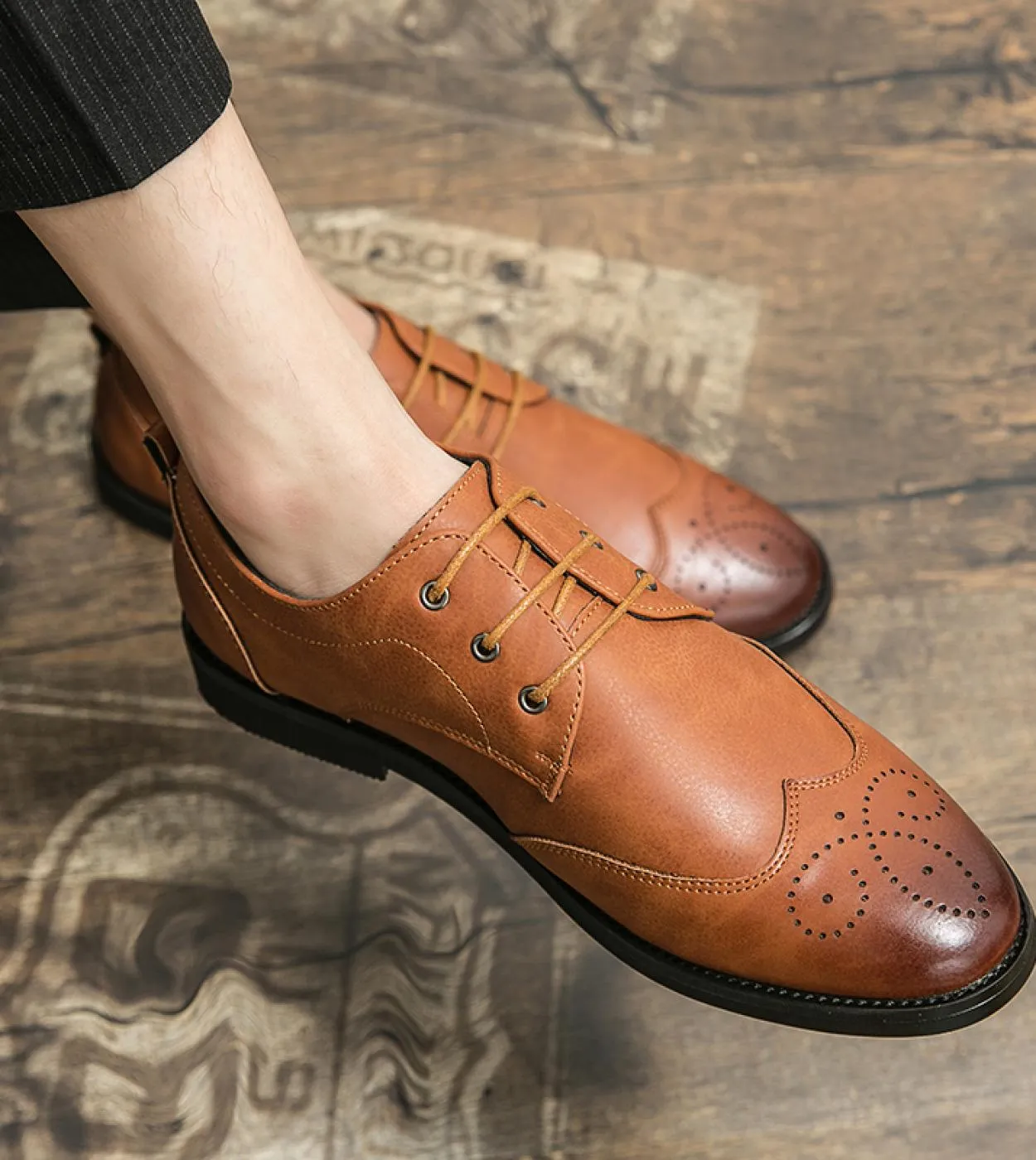 Scarpe in pelle a punta britanniche Scarpe da uomo in pelle Oxford da uomo Scarpe da uomo in pelle da lavoro formali Scarpe bass