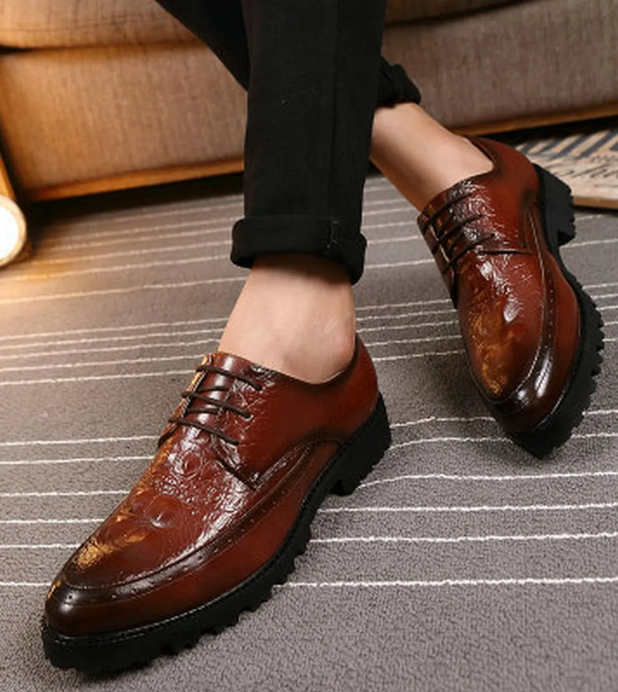 Scarpe oxford da uomo di marca di lusso Scarpe da uomo brogue da festa di nozze Scarpe eleganti da uomo Scarpe da lavoro formali