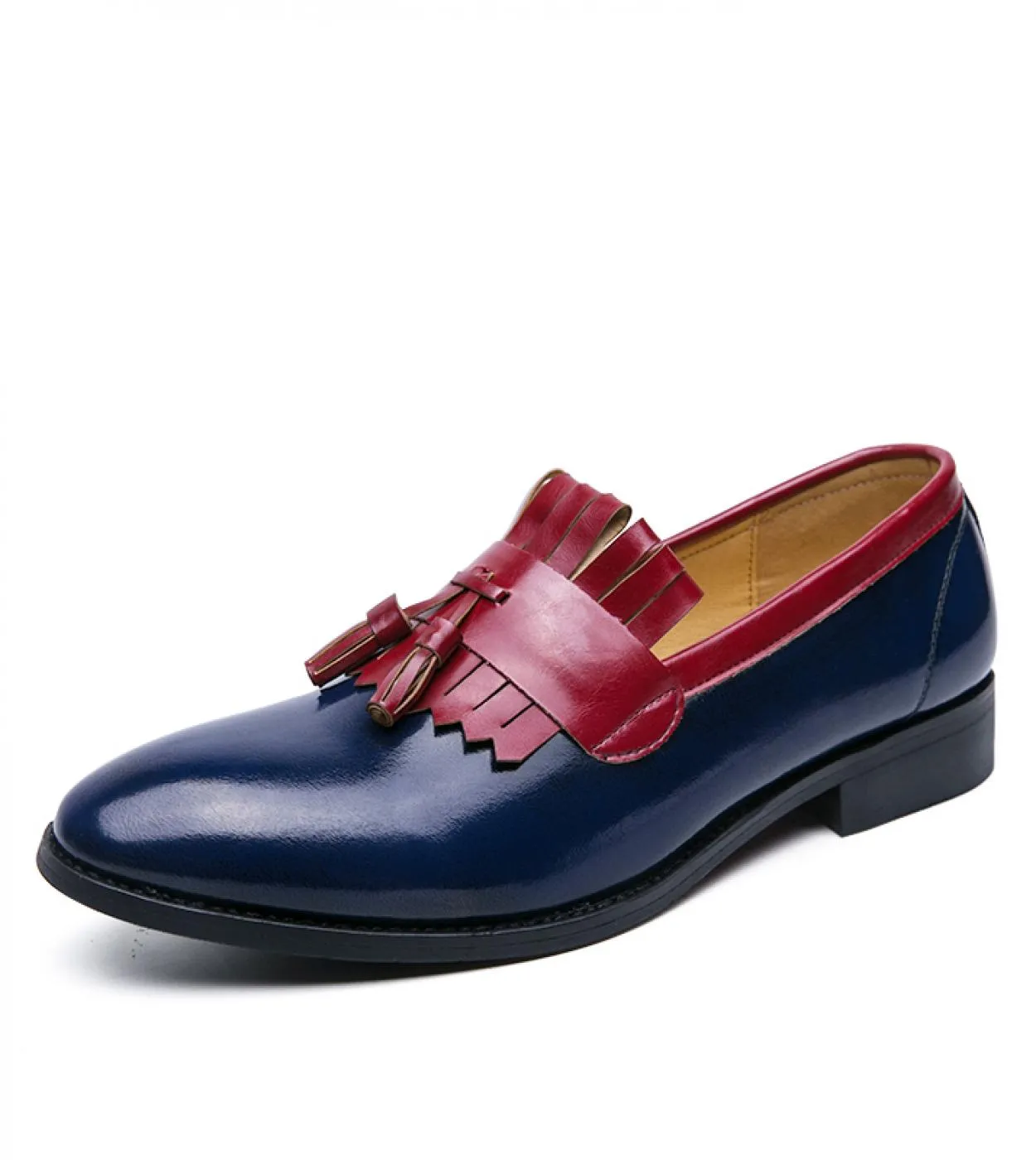 Scarpe Scarpe eleganti da uomo Pelle Oxford blu Scarpe da sposa da uomo Scarpe da cerimonia con punta a punta per uomo Taglia 38