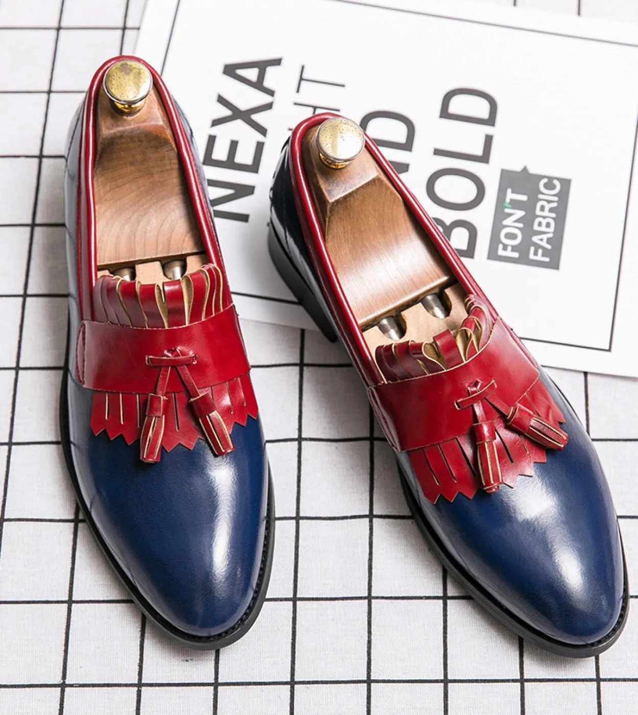 Scarpe Scarpe eleganti da uomo Pelle Oxford blu Scarpe da sposa da uomo Scarpe da cerimonia con punta a punta per uomo Taglia 38