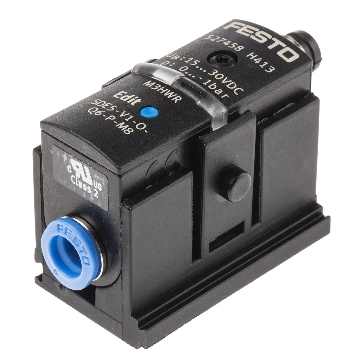 Sensore di pressione SDE5-V1-O-Q6-P-M8, pressione massima 0bar, IP40 6 mm Tubing