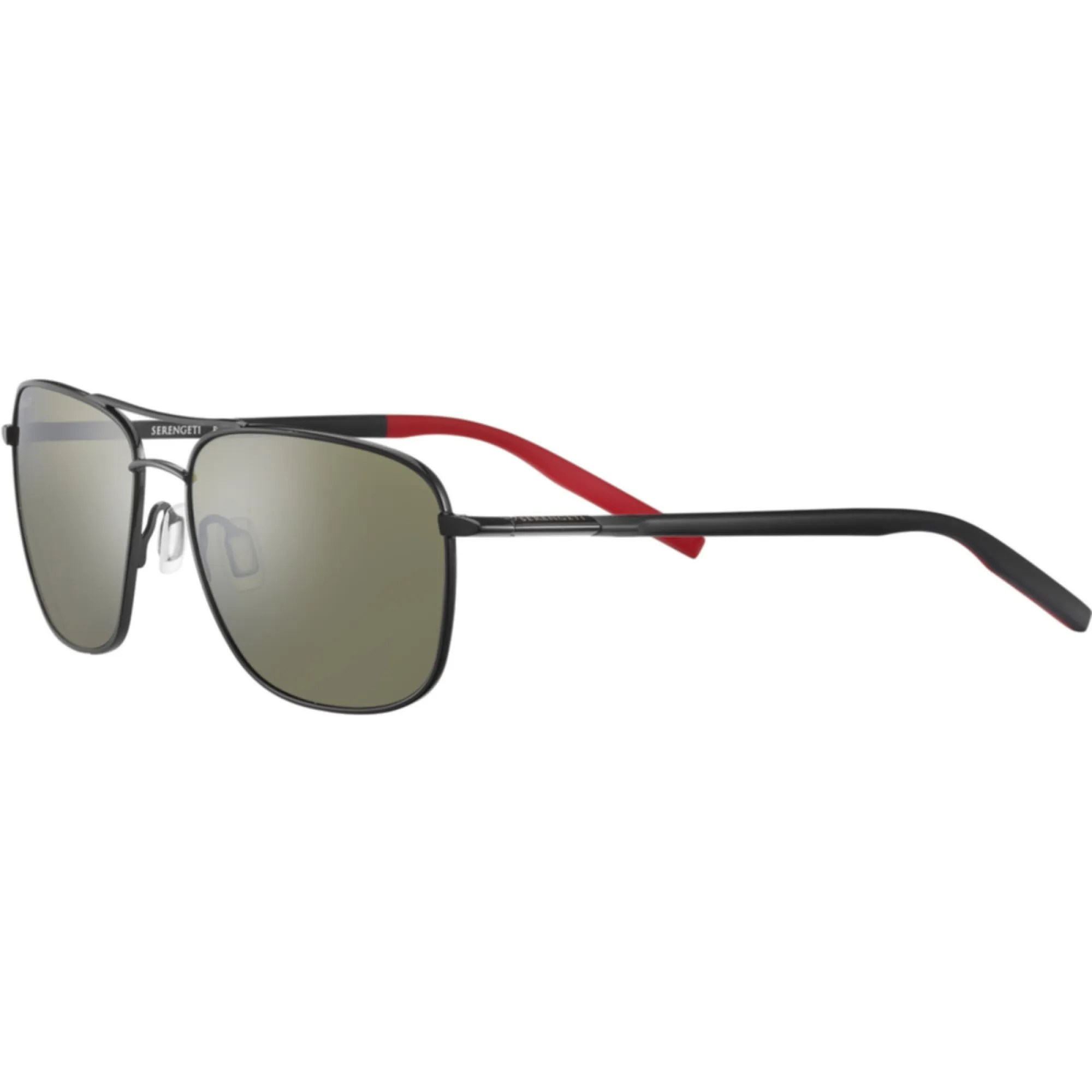   Serengeti SPELLO - 8796 Nero Lucido / Nero / Rosso | Occhiale Da Sole Unisex 