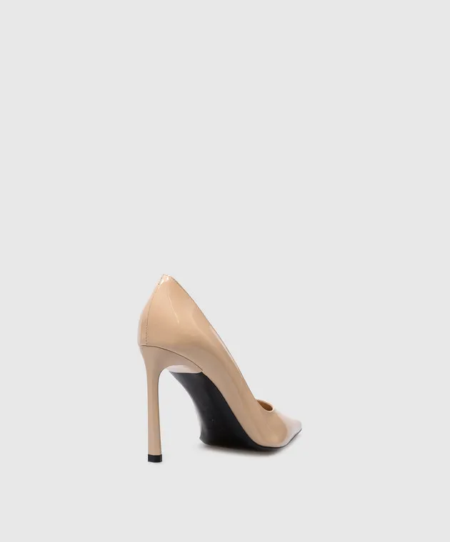 Sergio Rossi Barca Liya in vernice beige B01810MFI657