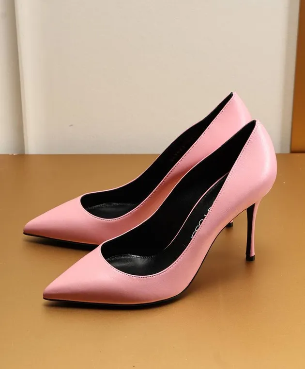 Sergio Rossi Décolleté Godiva in pelle rosa A43843MAGN05