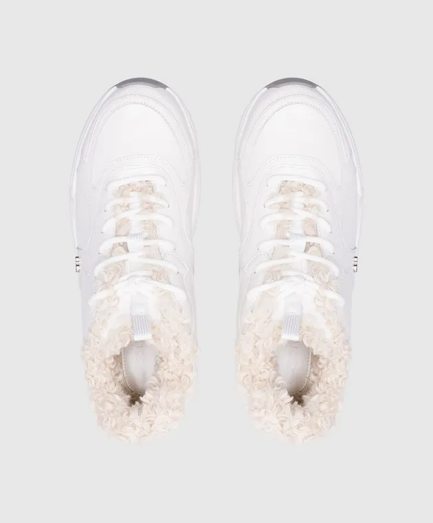 Sergio Rossi Scarpe da ginnastica Muppet in pelle bianca B10790MFL272