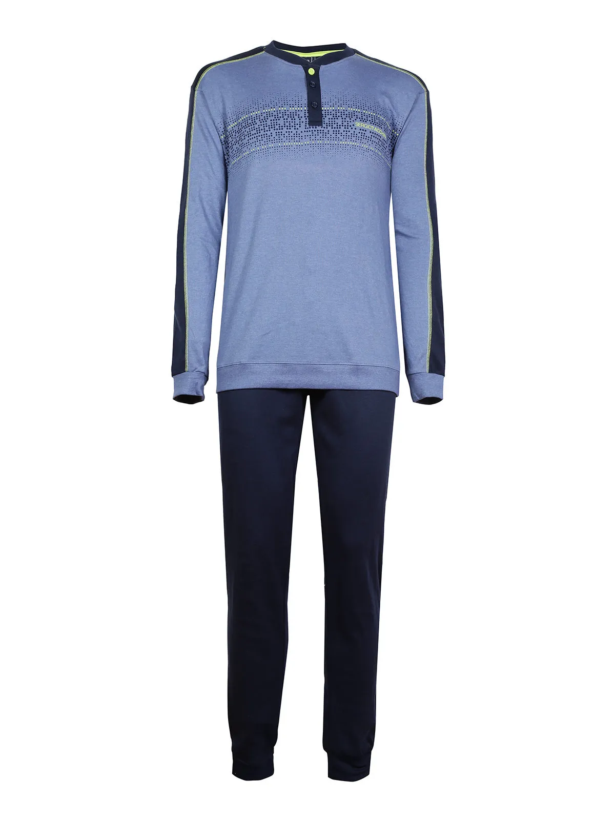 Sergio Tacchini Pyjama long homme bicolore en cootne