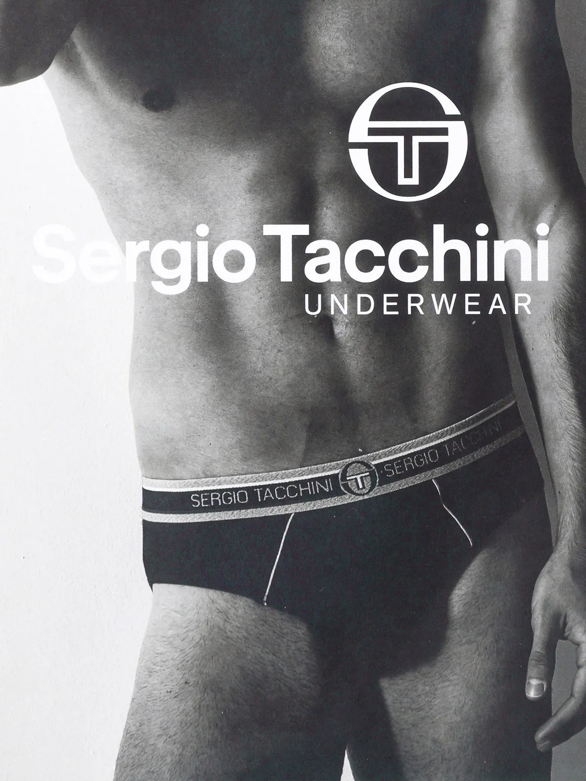 Sergio Tacchini Slip homme en coton avec écriture