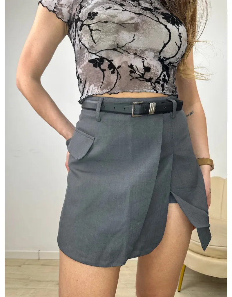SHORT GONNA MICHEL GRIGIA
