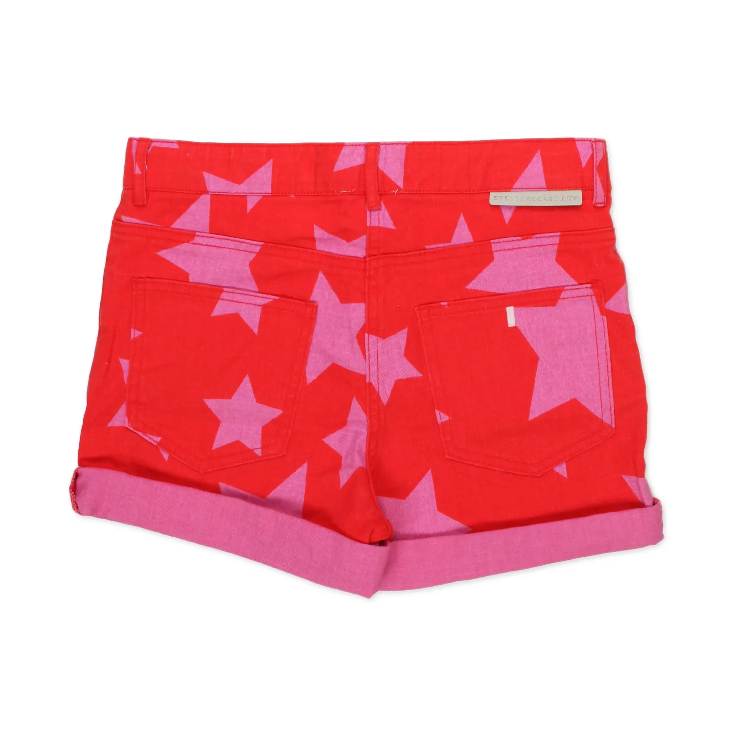 Shorts Rossi Con Stelle Rosa Bambina E Teen