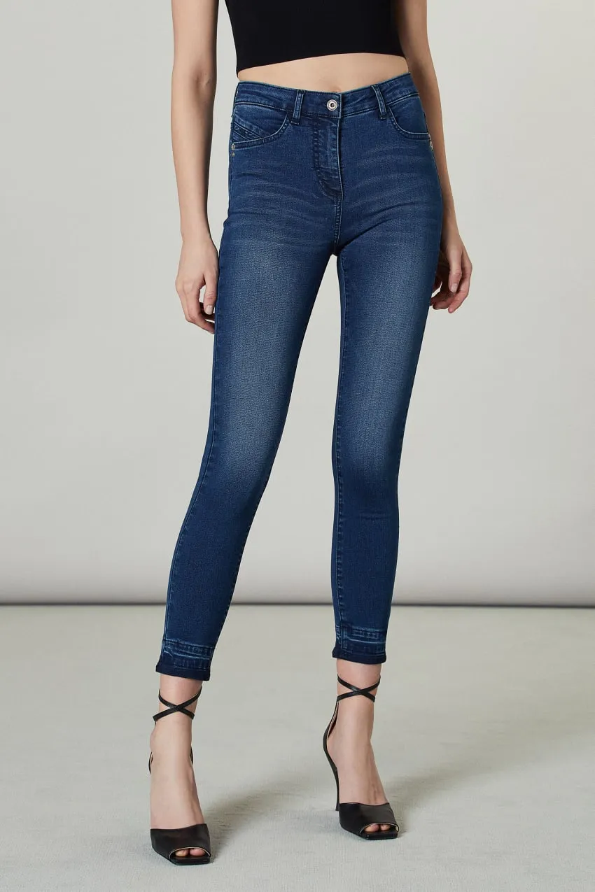 Skinny-Jeans mit normaler Taille