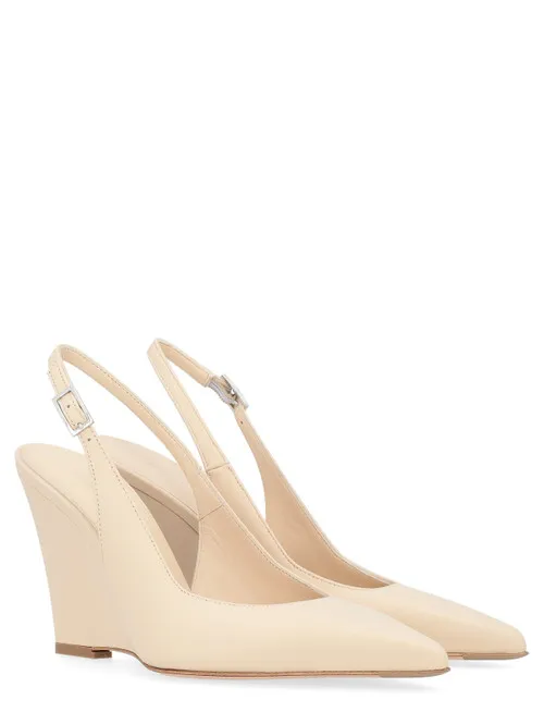 Slingback Sergio Levantesi in pelle color avorio