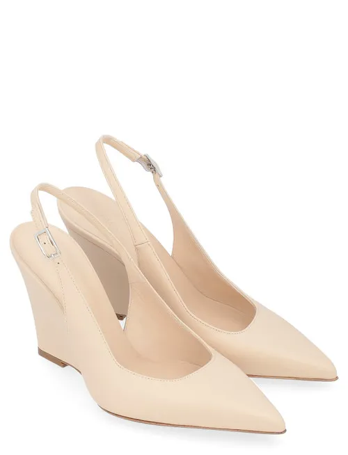 Slingback Sergio Levantesi in pelle color avorio