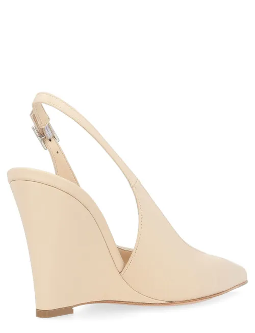 Slingback Sergio Levantesi in pelle color avorio