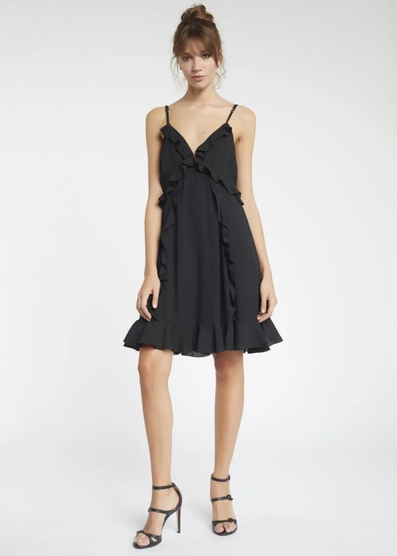 Slip dress con rouche