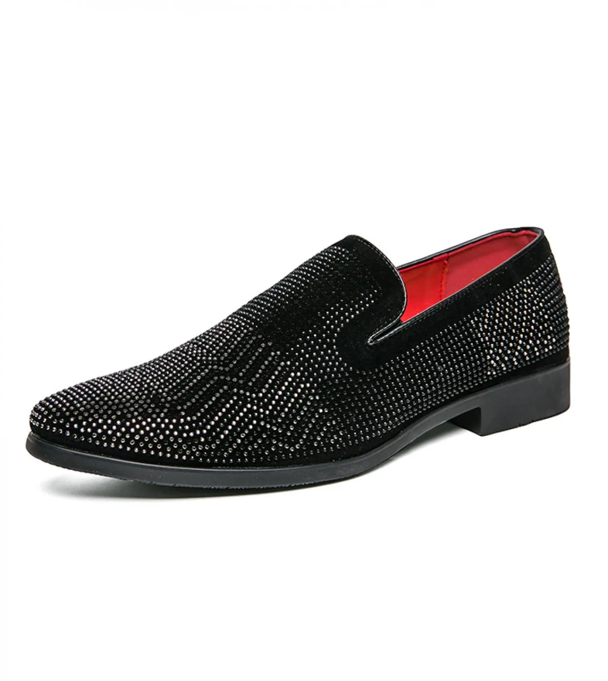 Slip On Scarpe Uomo Mocassini Mocassini Neri Solido Morbido Scarpe Uomo Casual Taglie Grandi Moda Traspirante Camoscio Oro Zapat